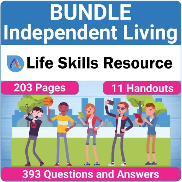 Independent Living Skills Activities for High School Special Education Adulting Life Skills Resources