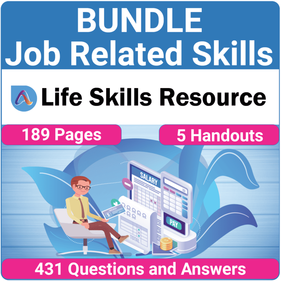 Job-Related Skills Career Readiness Activities for High School Special Education Adulting Life Skills Resources