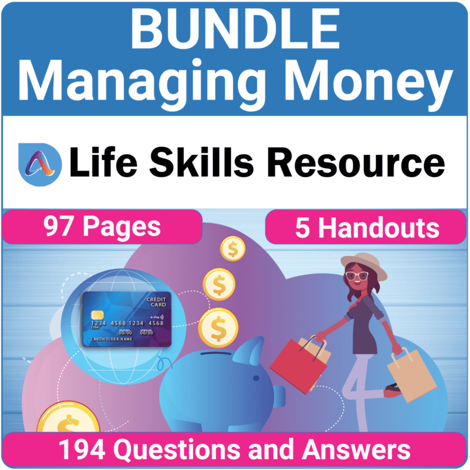 Managing Money Activities for High School Special Education Adulting Life Skills Resources