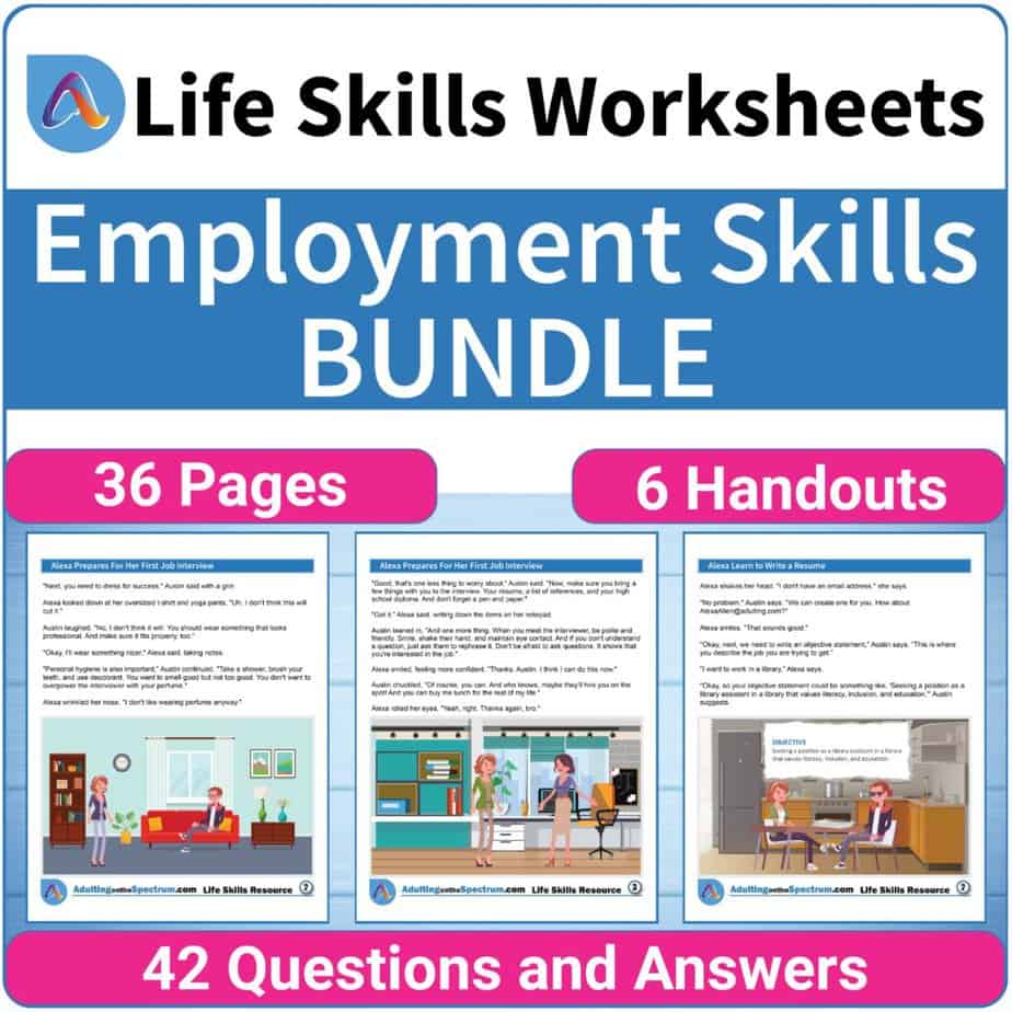 Employment-Related Activities for High School Special Education Adulting Life Skills Resources