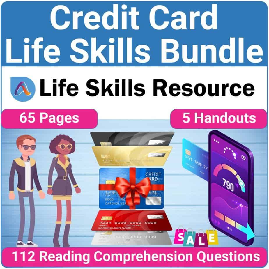 Credit Card Activities for High School Special Education Adulting Life Skills Resources