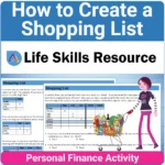 How to Create a Shopping List is a step-by-step life skills activity for teens that teaches students to create a weekly grocery list based on a budget.