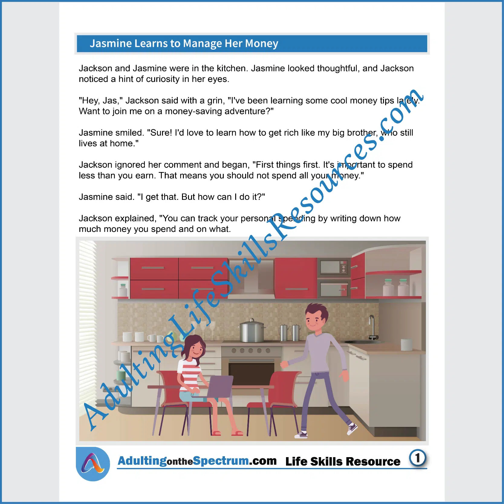 Adulting Life Skills Resources SPED Functional Life Skills handouts for teens and young adults cover How to Manage Money.