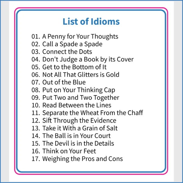 Adulting Life Skills Resources SPED Idiom in Context for Figurative Language printable for teens and young adults covers Critical Thinking.