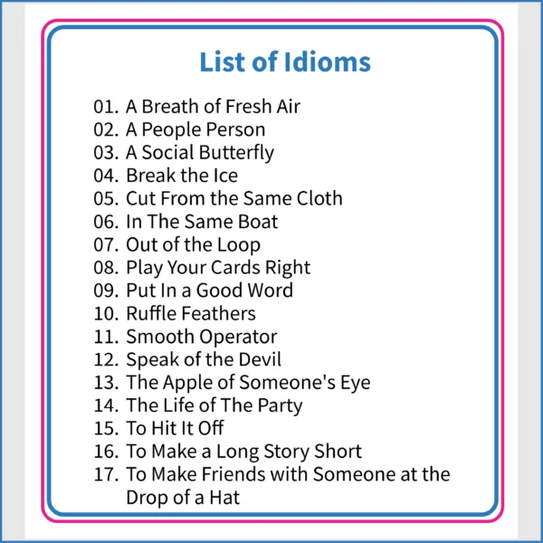 Adulting Life Skills Resources SPED Idiom in Context for Figurative Language printable for teens and young adults covers Social Interactions.