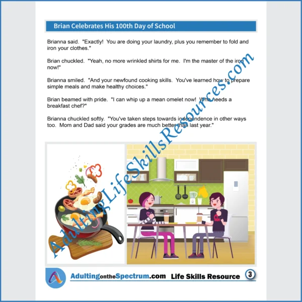 Adulting Life Skills Resources SPED's Seasonal Social Skills stories for middle and high school students cover celebrating the 100th Day of School.