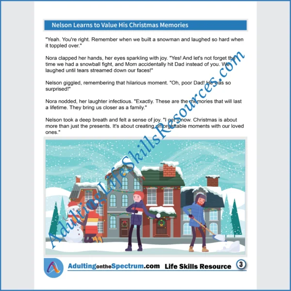 Adulting Life Skills Resources SPED's Seasonal Social Skills stories for middle and high school students cover celebrating Christmas.