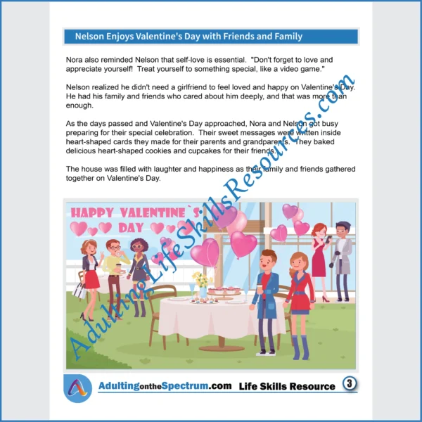 Adulting Life Skills Resources SPED's Seasonal Social Skills stories for middle and high school students cover celebrating Valentine's Day.