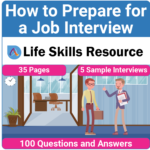 Adulting Life Skills Resources Career Exploration Special Education activity for high school students covering How to Prepare for a Job Interview.