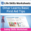 Adulting Life Skills Resources SPED Medical Safety worksheet for middle and high school students covers How to Administer Basic First Aid.