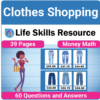 Adulting Life Skills Resources SPED Independent Living Skills worksheet for middle and high school students covers Clothes Shopping.