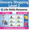 Adulting Life Skills Resources SPED Money Math worksheet printable for middle and high school students covers how to find the cost of groceries.