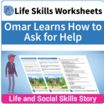Adulting Life Skills Resources SPED Independent Living Skills Social stories for teens and young adults cover How to Ask for Help.